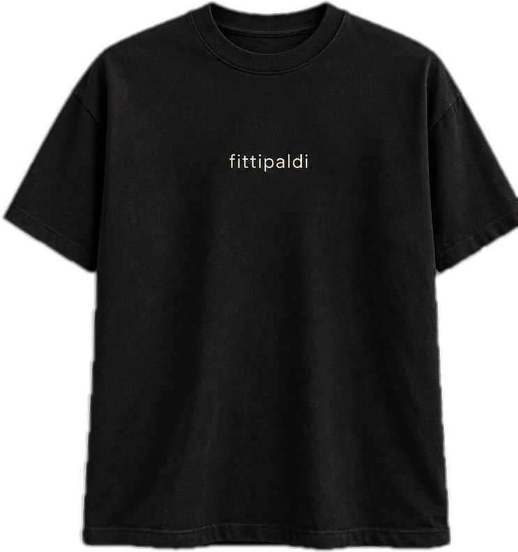 Camiseta preta Fittipaldi, frente