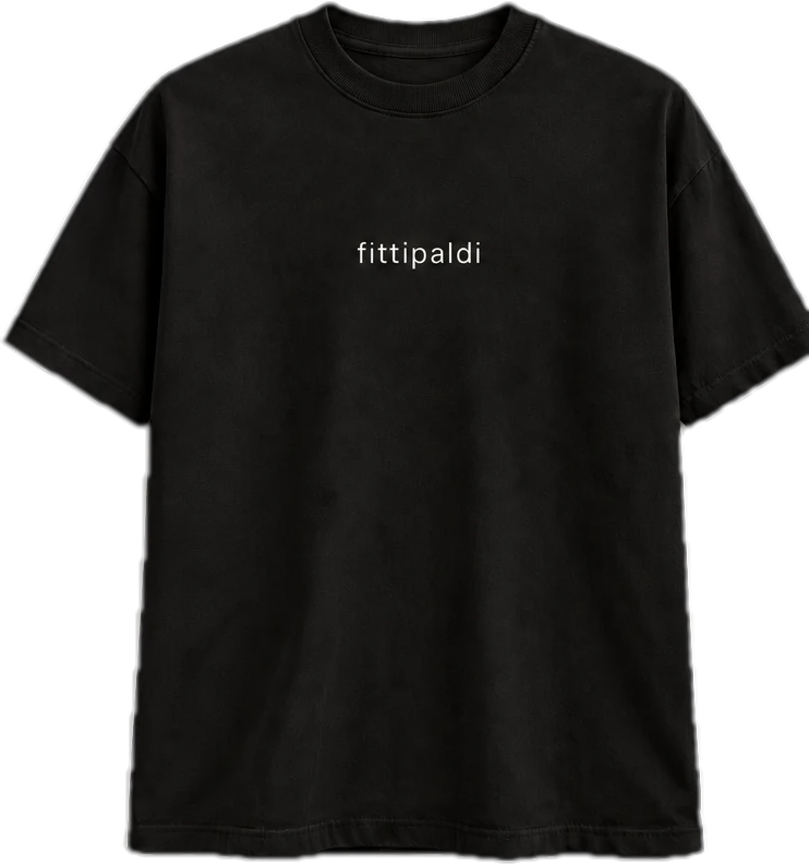 Camiseta preta Fittipaldi, frente